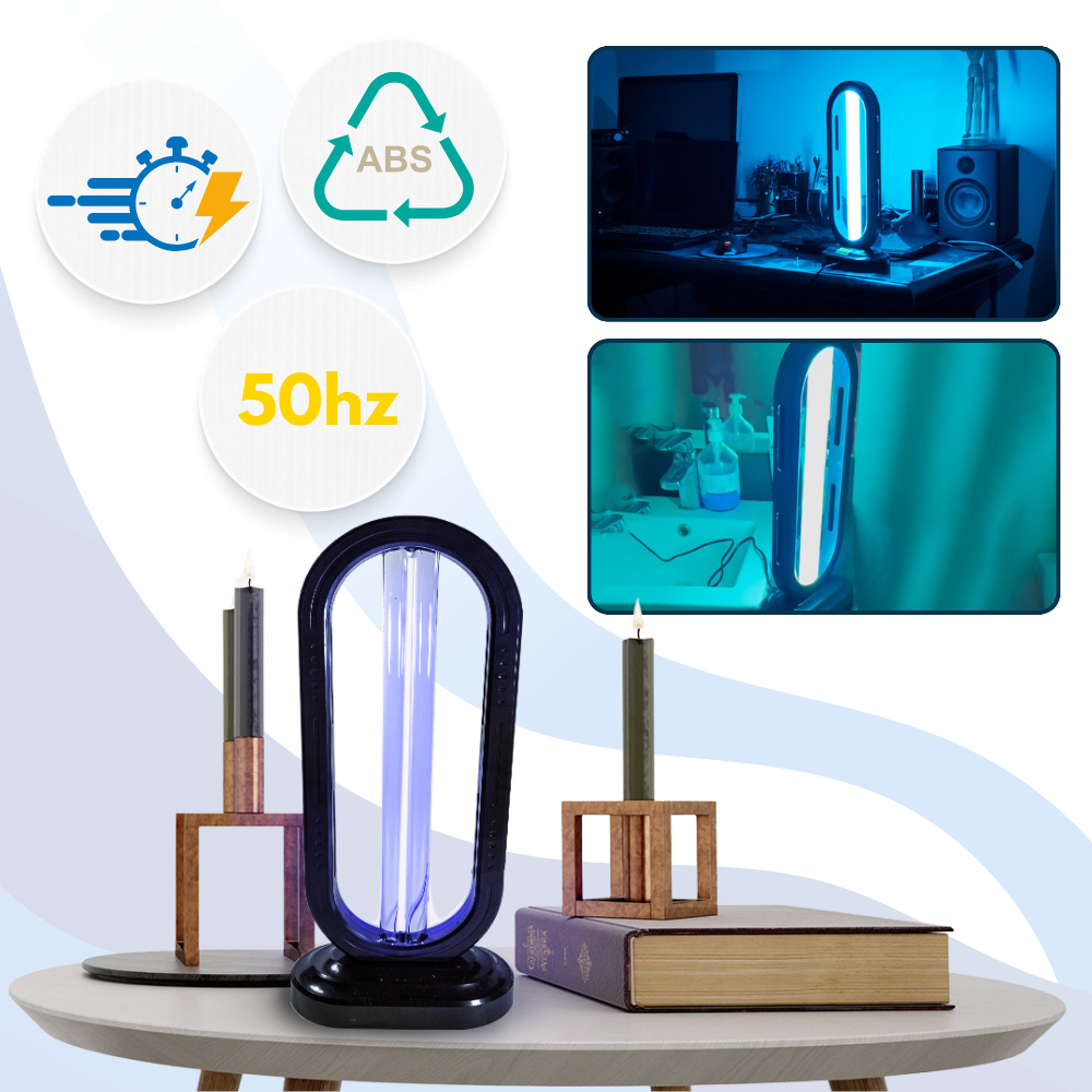 UV-C Disinfection Lamp, ABS and Quartz, 38W, 110V, 110 x 140 x 400 mm, view 6