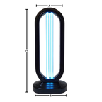 UV-C Disinfection Lamp, ABS and Quartz, 38W, 110V, 110 x 140 x 400 mm, view 7