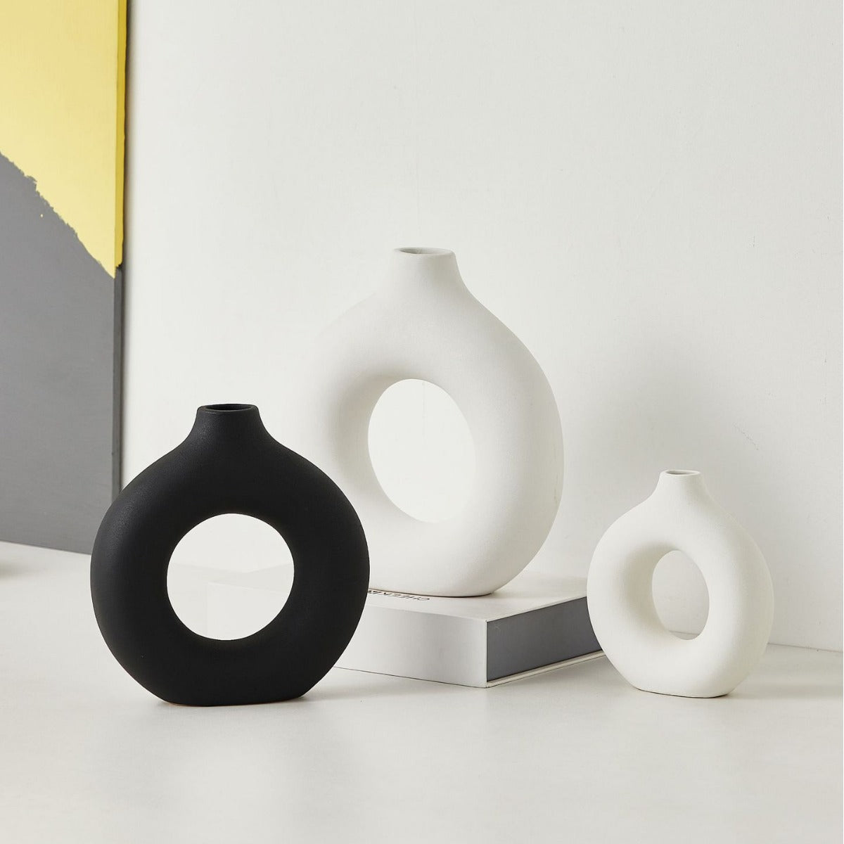 Vase Black White Ceramic | High & Bury