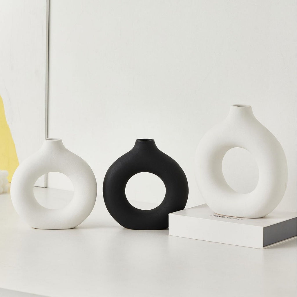 Vase Black White Ceramic | High & Bury