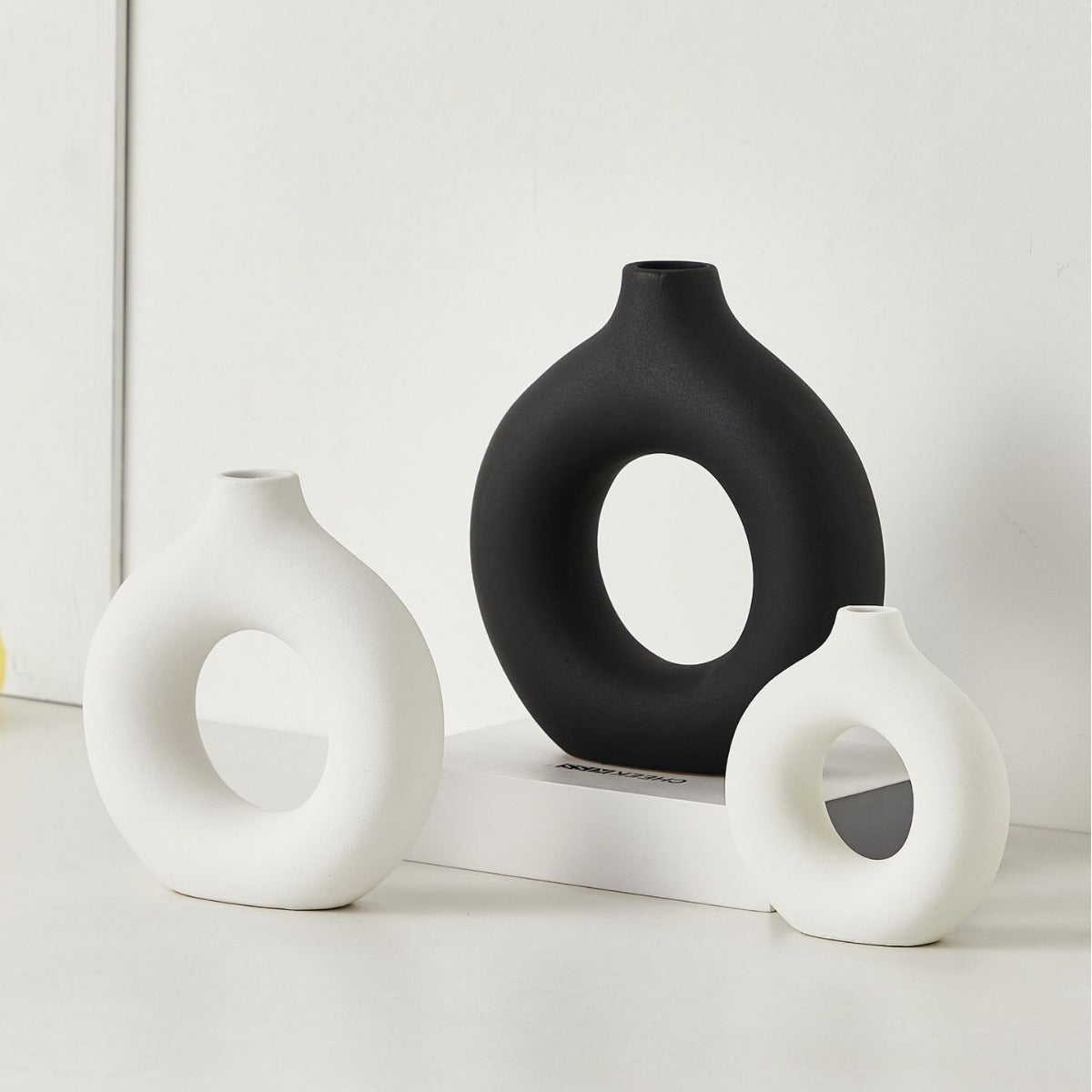 Vase Black White Ceramic | High & Bury