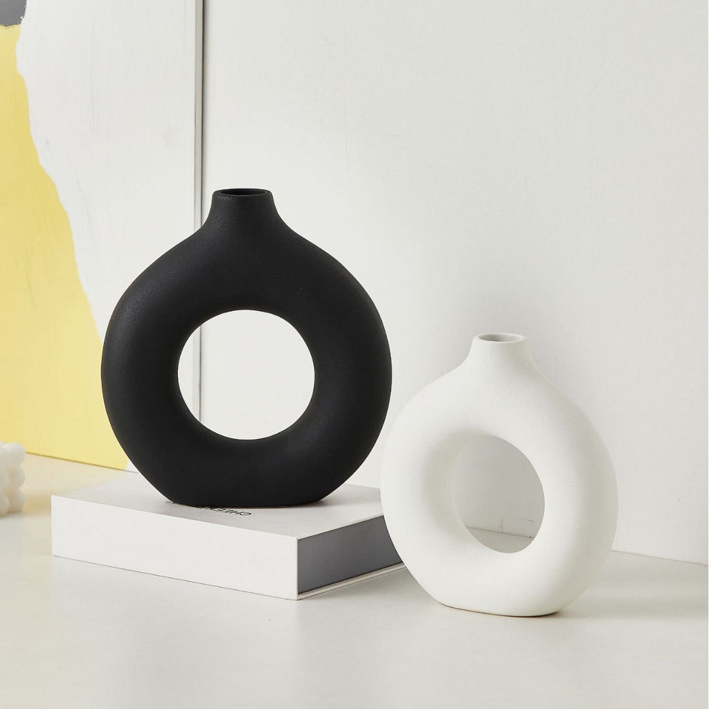 Vase Black White Ceramic | High & Bury