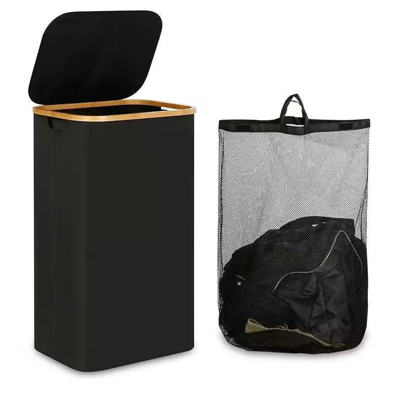 Versatile Laundry Container with Lid and Carrying Handle | High & Bury