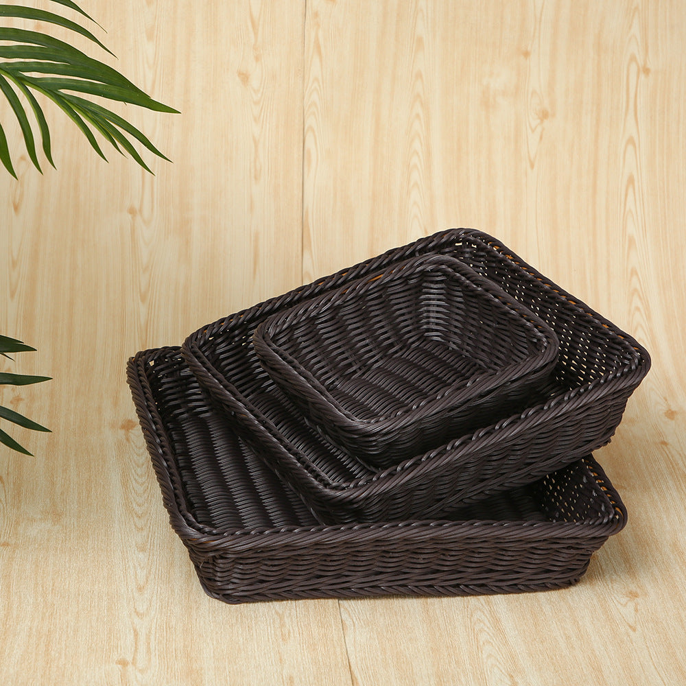 Versatile Rectangular Woven Storage Basket | High & Bury