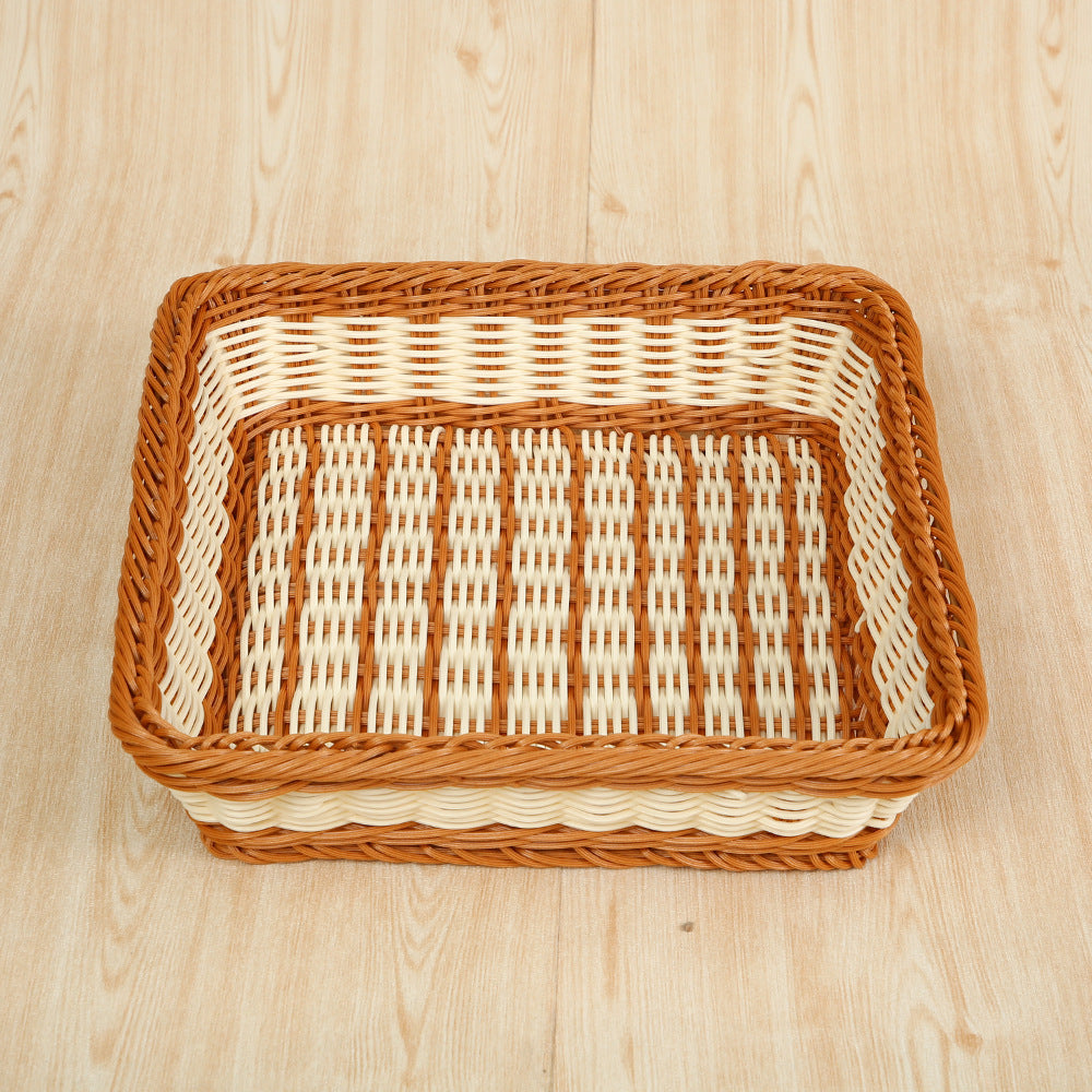 Versatile Rectangular Woven Storage Basket | High & Bury