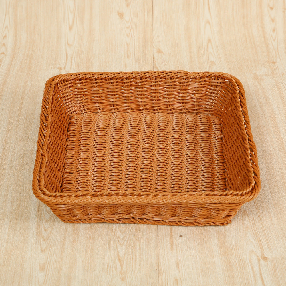 Versatile Rectangular Woven Storage Basket | High & Bury