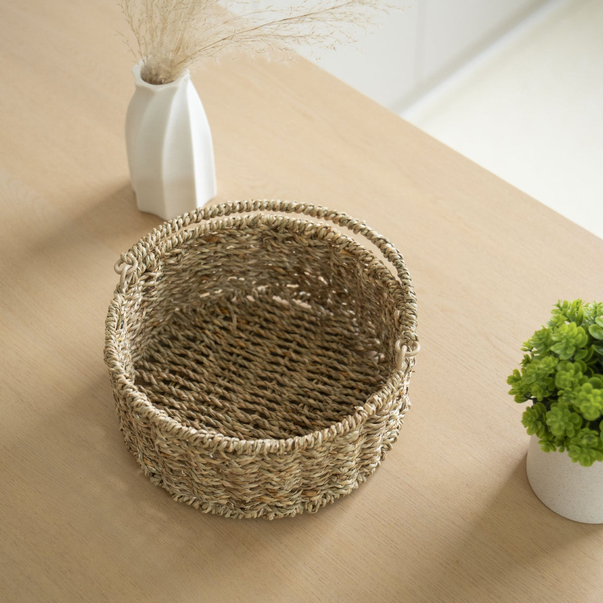 Versatile Woven Storage Basket Natural Original | High & Bury