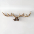 Vintage Rustic Antler Wall Hook Coat Rack, Resin, Wall-Mounted, view 3