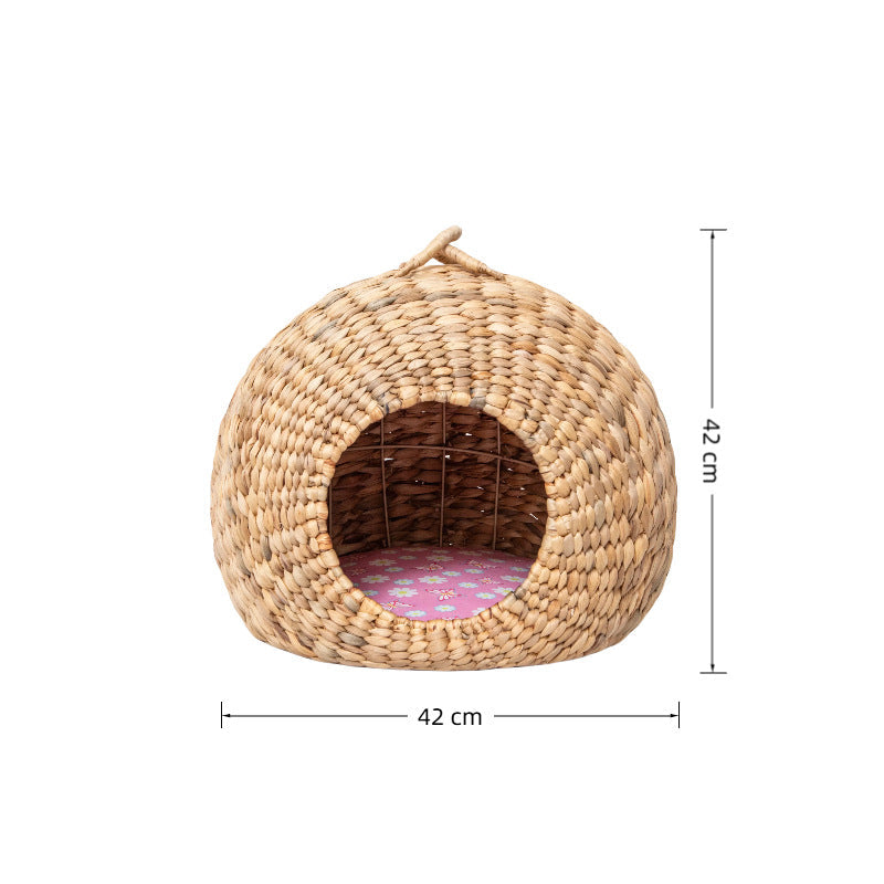 Vintage Style Woven Bike Basket | High & Bury