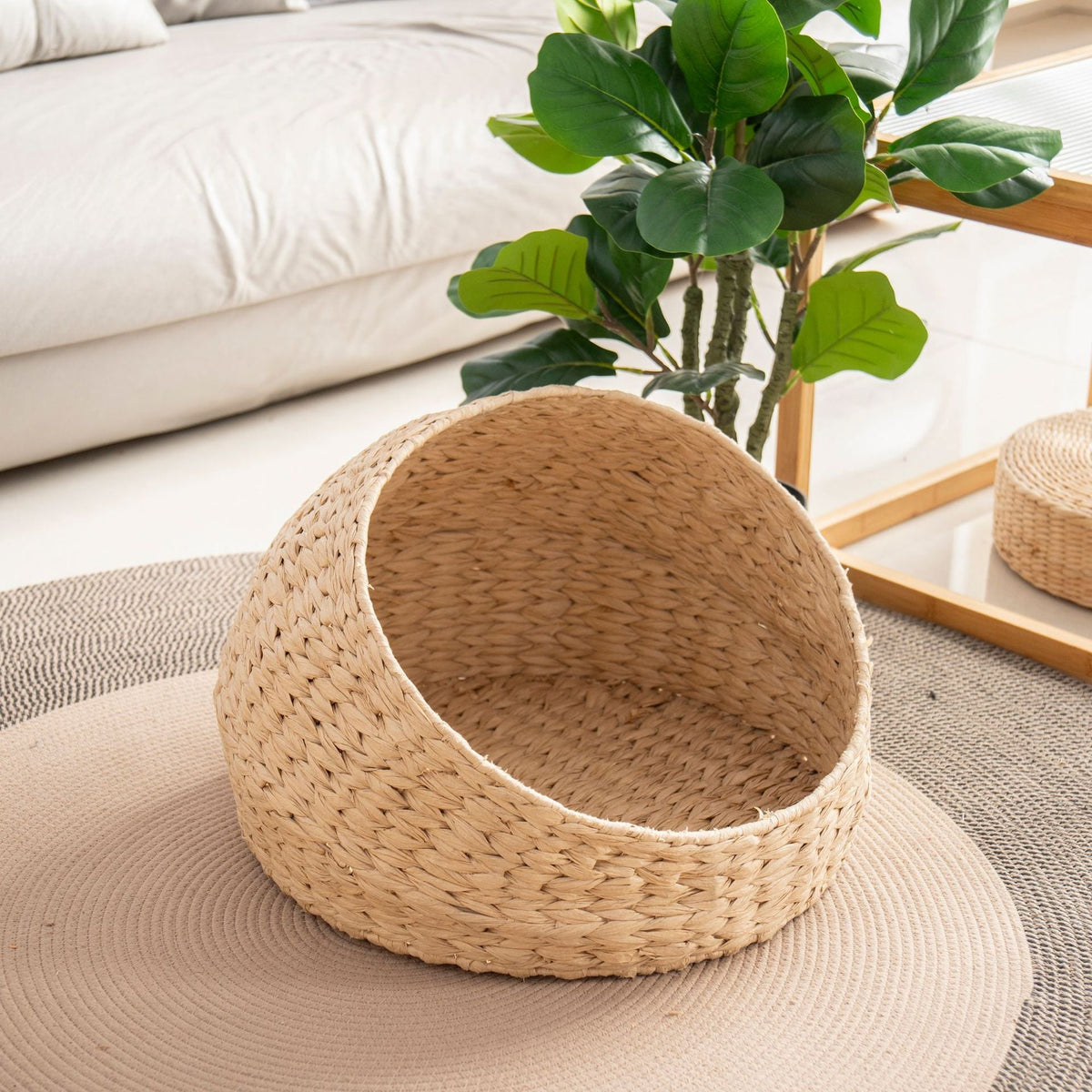 Vintage Style Woven Bike Basket | High & Bury