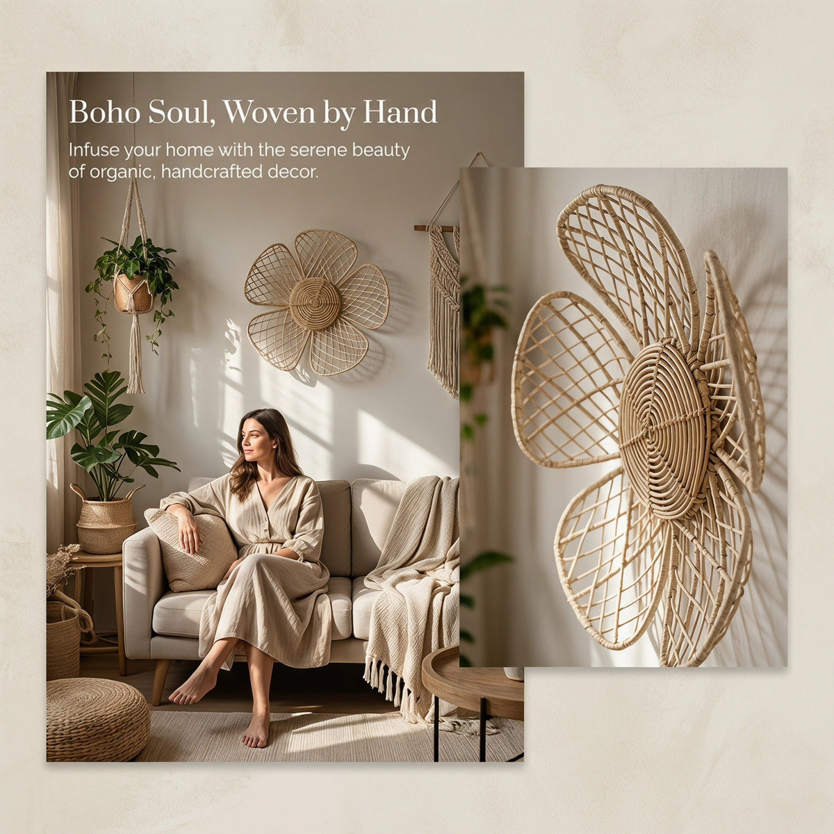 Wall Decoration made of Braided Material | High & Bury