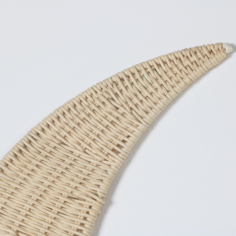 Wall Decoration made of Handwoven Rattan in Moon Design | High & Bury