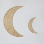 Wall Decoration made of Handwoven Rattan in Moon Design | High & Bury