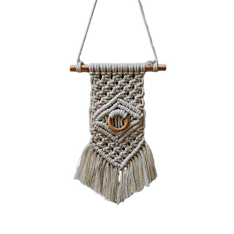 Wall Hanging Cotton Macrame Wood | High & Bury