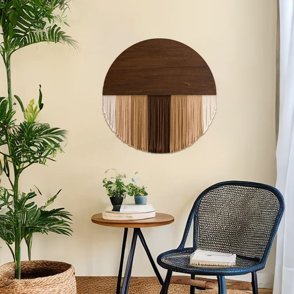 Wall Hanging made of Dyed Yarn and Wood | High & Bury