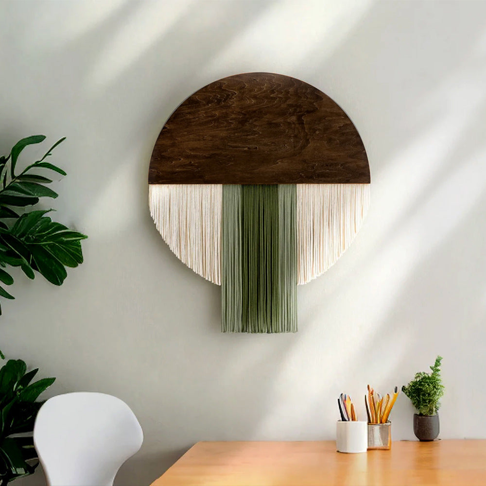 Wall Hanging made of Dyed Yarn and Wood | High & Bury