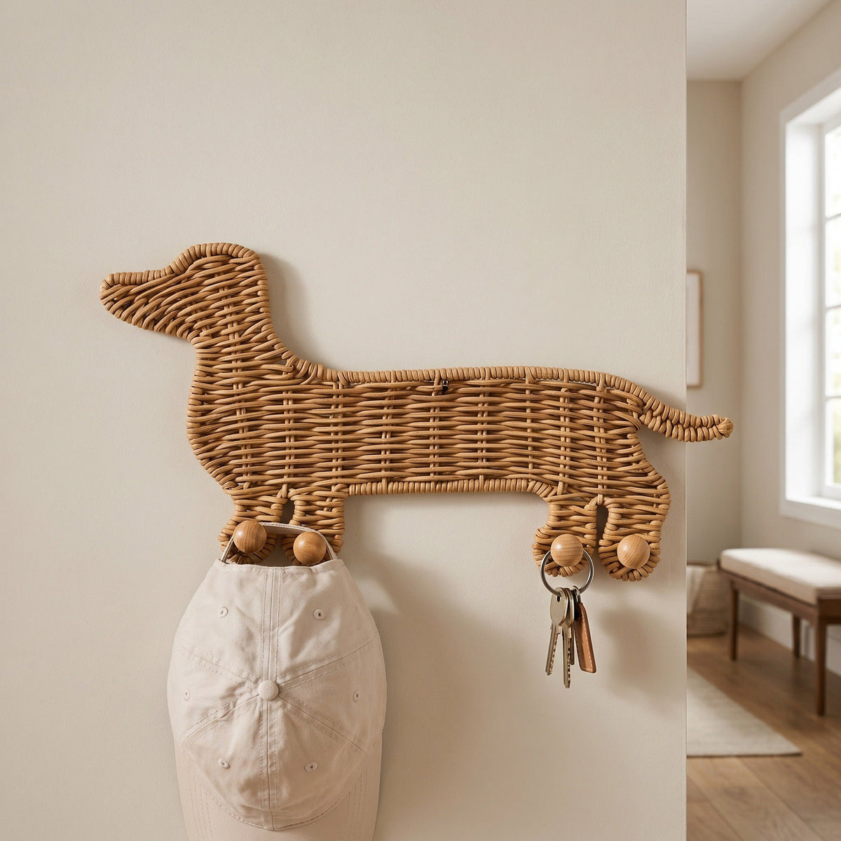 Wall Hook Woven Natural Fiber | High & Bury