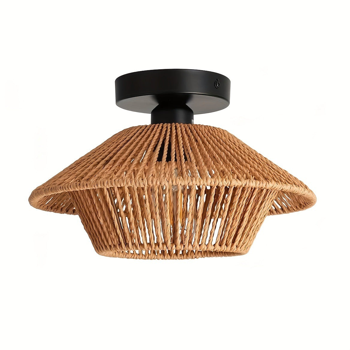 Wall Lamp Woven Natural Fiber Handcrafted | High & Bury