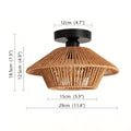 Wall Lamp Woven Natural Fiber Handcrafted | High & Bury