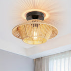Wall Lamp Woven Natural Fiber Handcrafted | High & Bury