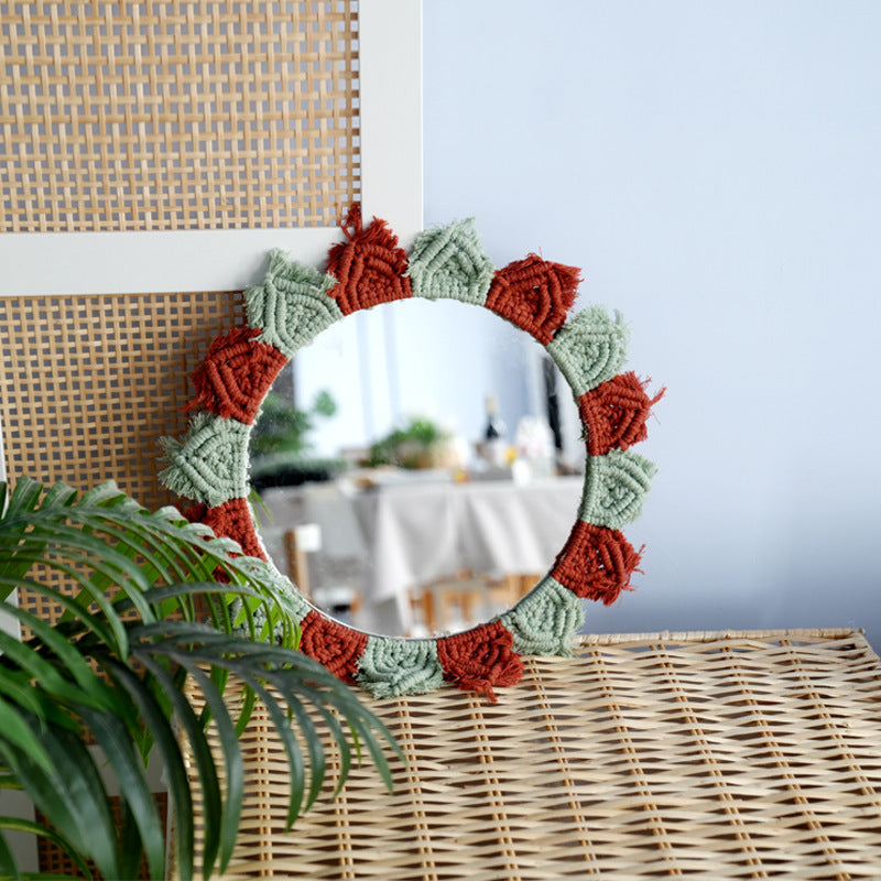 Wall Mirror with Decorative Macrame Frame | High & Bury