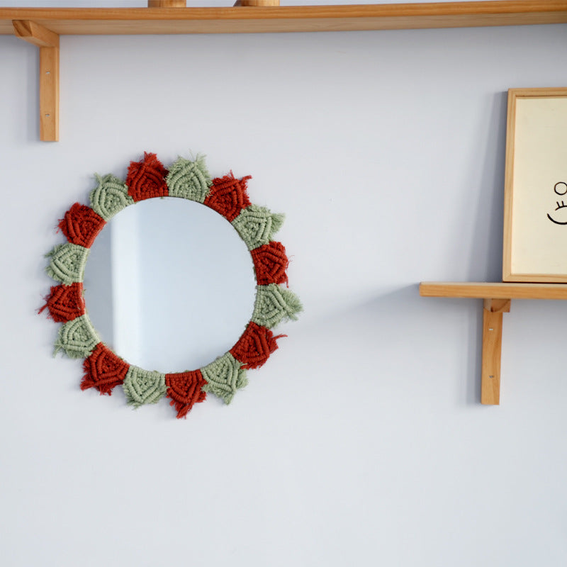 Wall Mirror with Decorative Macrame Frame | High & Bury
