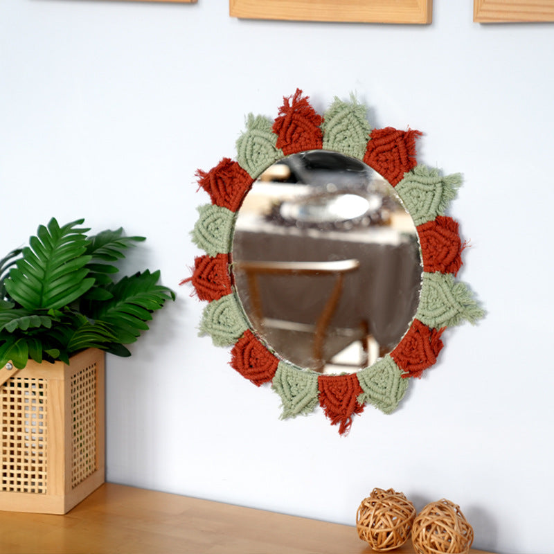 Wall Mirror with Decorative Macrame Frame | High & Bury