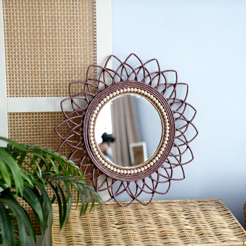 Wall Mirror with Elaborate Macrame Frame | High & Bury