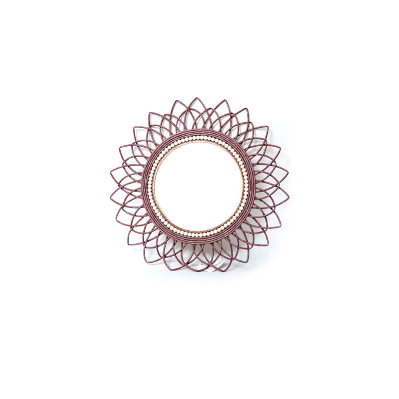 Wall Mirror with Elaborate Macrame Frame | High & Bury