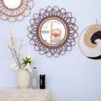 Wall Mirror with Elaborate Macrame Frame | High & Bury