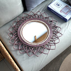 Wall Mirror with Elaborate Macrame Frame | High & Bury