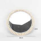 Wall Mirror with Wicker Basket | High & Bury