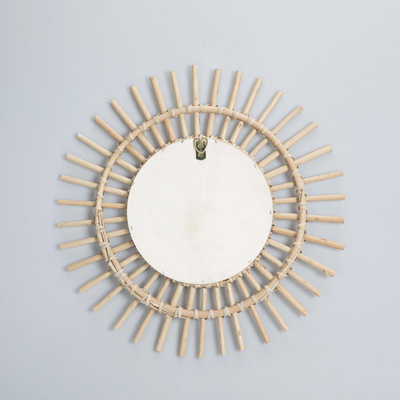 Wall Mirror with Wicker Basket | High & Bury