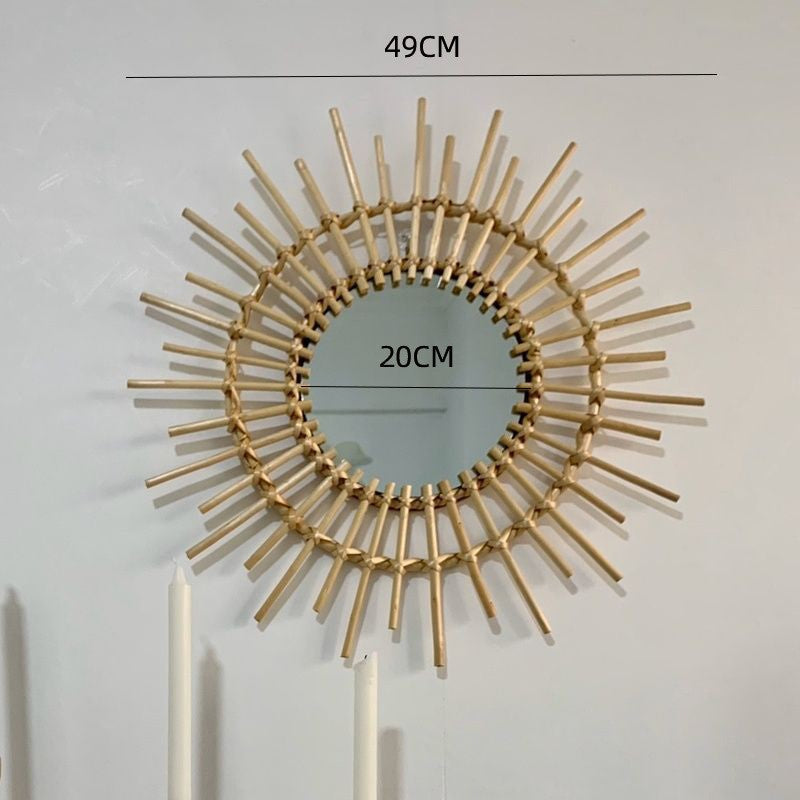 Wall Mirror with Wicker Basket | High & Bury