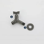 Wall-Mounted Cold Water Tap in Brass with Single-Lever Handle, view 2