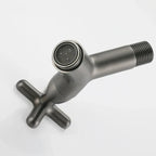 Wall-Mounted Cold Water Tap in Brass with Single-Lever Handle, view 3