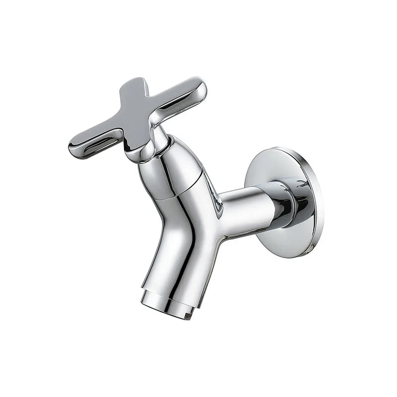 Wall-Mounted Cold Water Tap in Brass with Single-Lever Handle, view 8