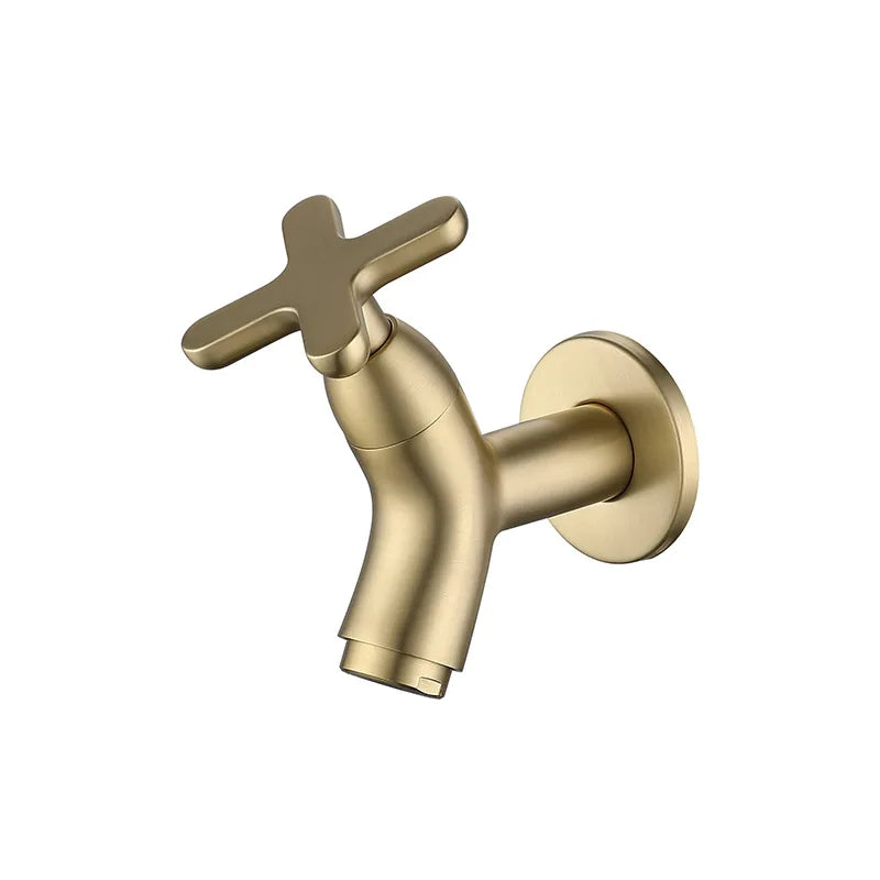 Wall-Mounted Cold Water Tap in Brass with Single-Lever Handle, view 9