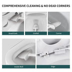 Wall-Mounted Toilet Brush Set with Main and Detail Brushes, view 2