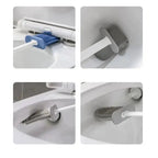 Wall-Mounted Toilet Brush Set with Main and Detail Brushes, view 5