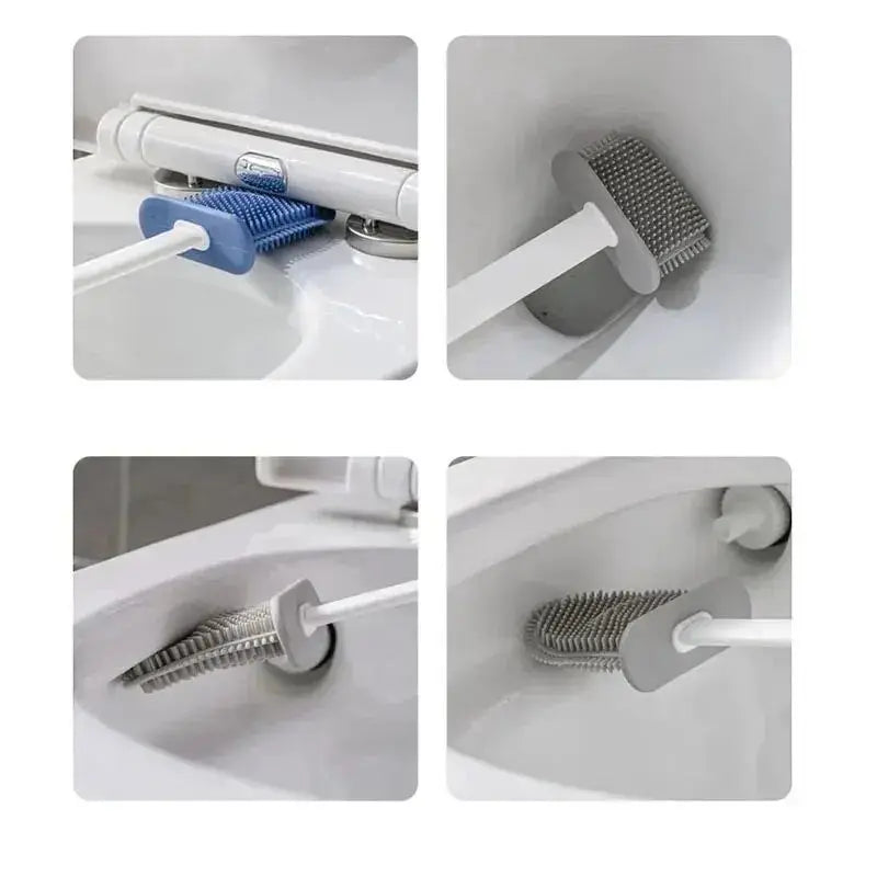 Wall-Mounted Toilet Brush Set with Main and Detail Brushes, view 5