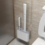 Wall-Mounted Toilet Brush Set with Main and Detail Brushes