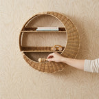 Wall Shelf made of Handcrafted Willow Material | High & Bury