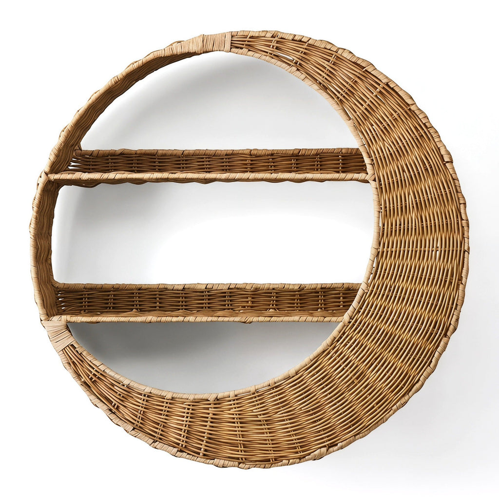 Wall Shelf made of Handcrafted Willow Material | High & Bury