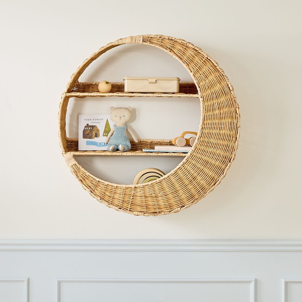 Wall Shelf made of Handcrafted Willow Material | High & Bury