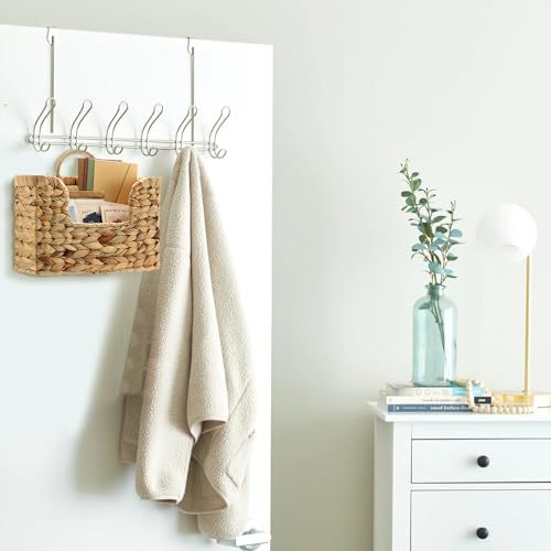 Wall Shelf made of Untreated Wood with Rattan Inserts | High & Bury