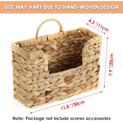 Wall Shelf made of Untreated Wood with Rattan Inserts | High & Bury