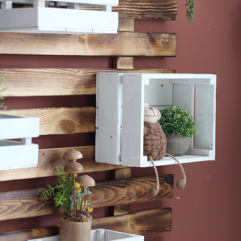 Wall Shelf System with Integrated Storage Boxes | High & Bury