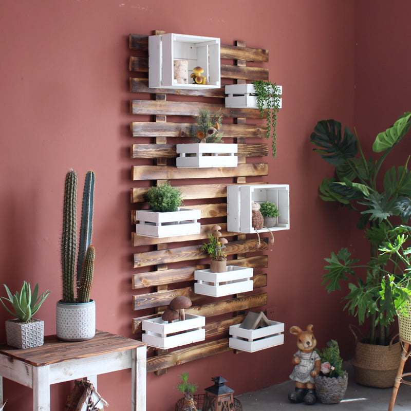 Wall Shelf System with Integrated Storage Boxes | High & Bury