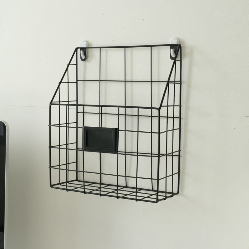 Wall Shelf with Storage Basket | High & Bury